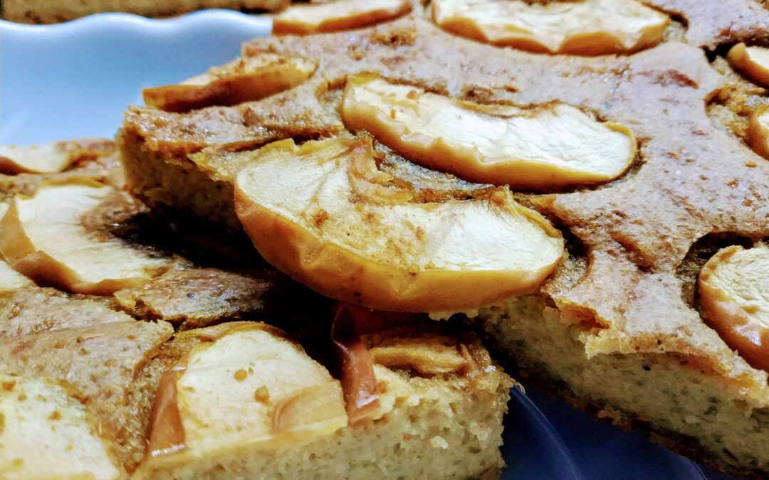 Tarta de teff con manzana