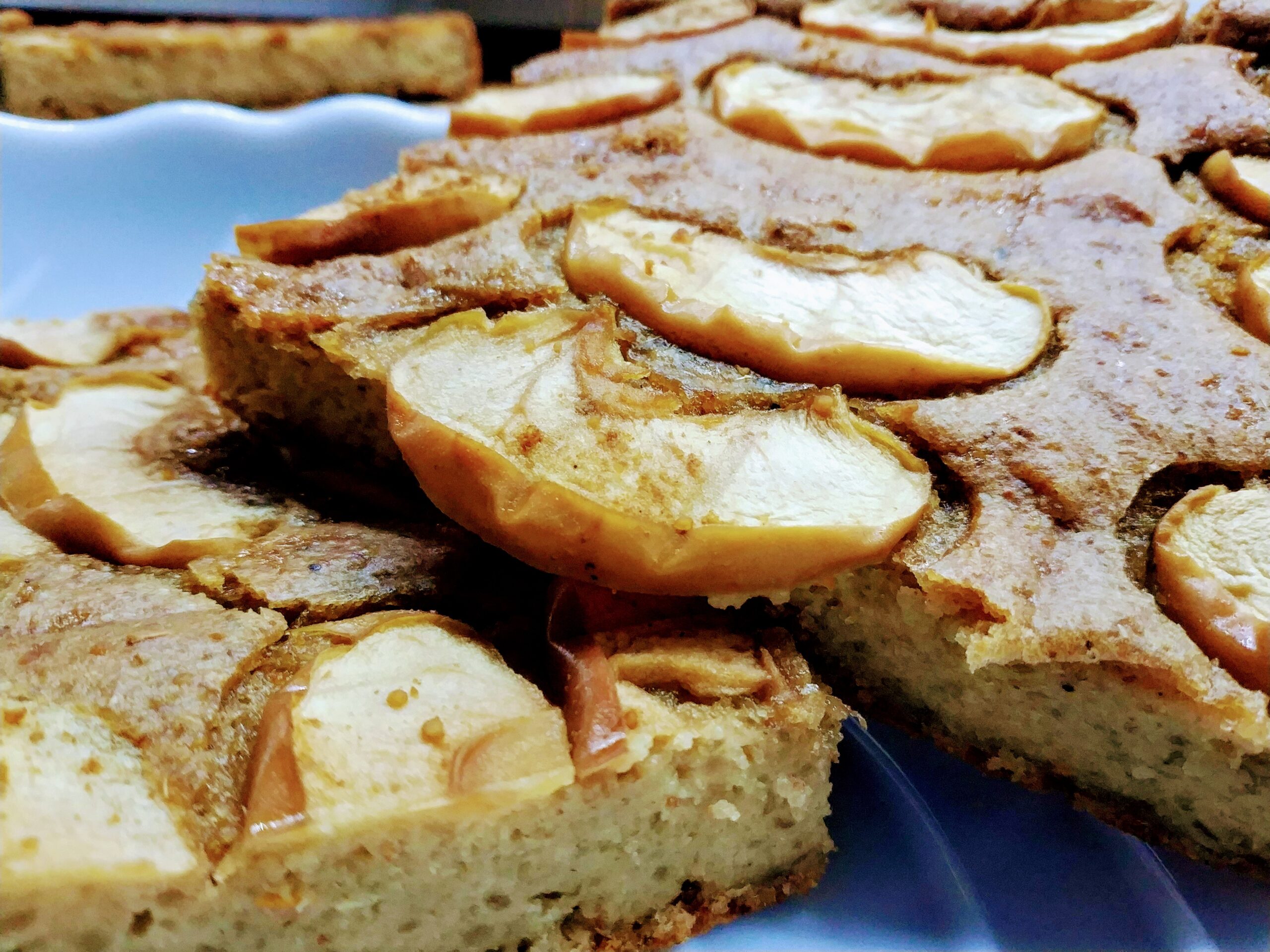 Tarta de teff con manzana