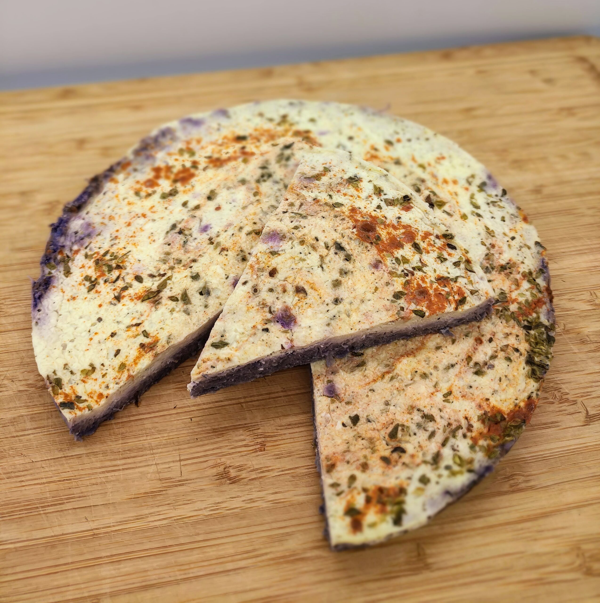 Quiche con Ñame morado
